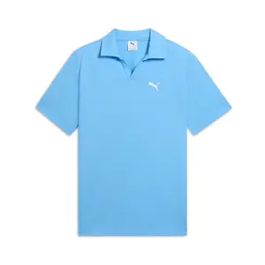PUMA Mens Essentials Resort Short Sleeve Shirt Casual Casual - Blue