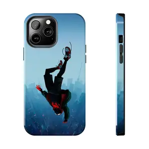 Spid3r M@n Miles Morales Phone Cases Phone Cases Phone Cover Hard Case Tough 2-piece Phone Case iPhone 17 16 15Pro, 14, 13, 12, 11, 8, XR Mini, Pro Max, Plus Accessories Protection unisex funny