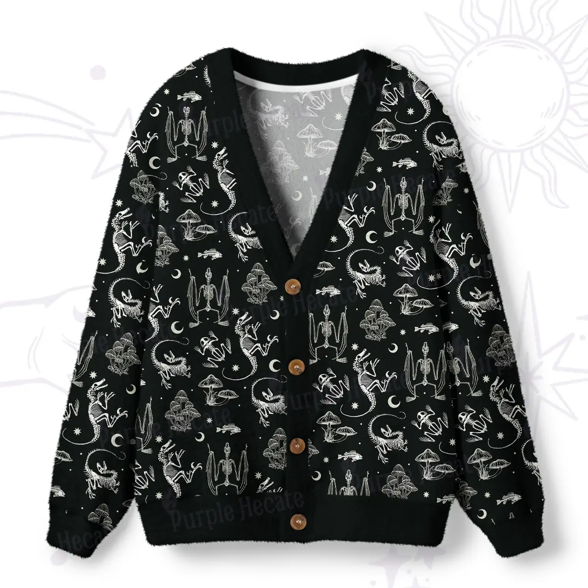 Prehistoric Fantasy Ugly Cardigan Sweaters