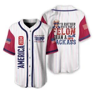 'Merica 2024 Trump Baseball Jersey, USA Summer Jersey For Men And Women, Hot Baseball Beer Jersey, Button Down Shirt, Party Beer Outfit, Summer Clothing