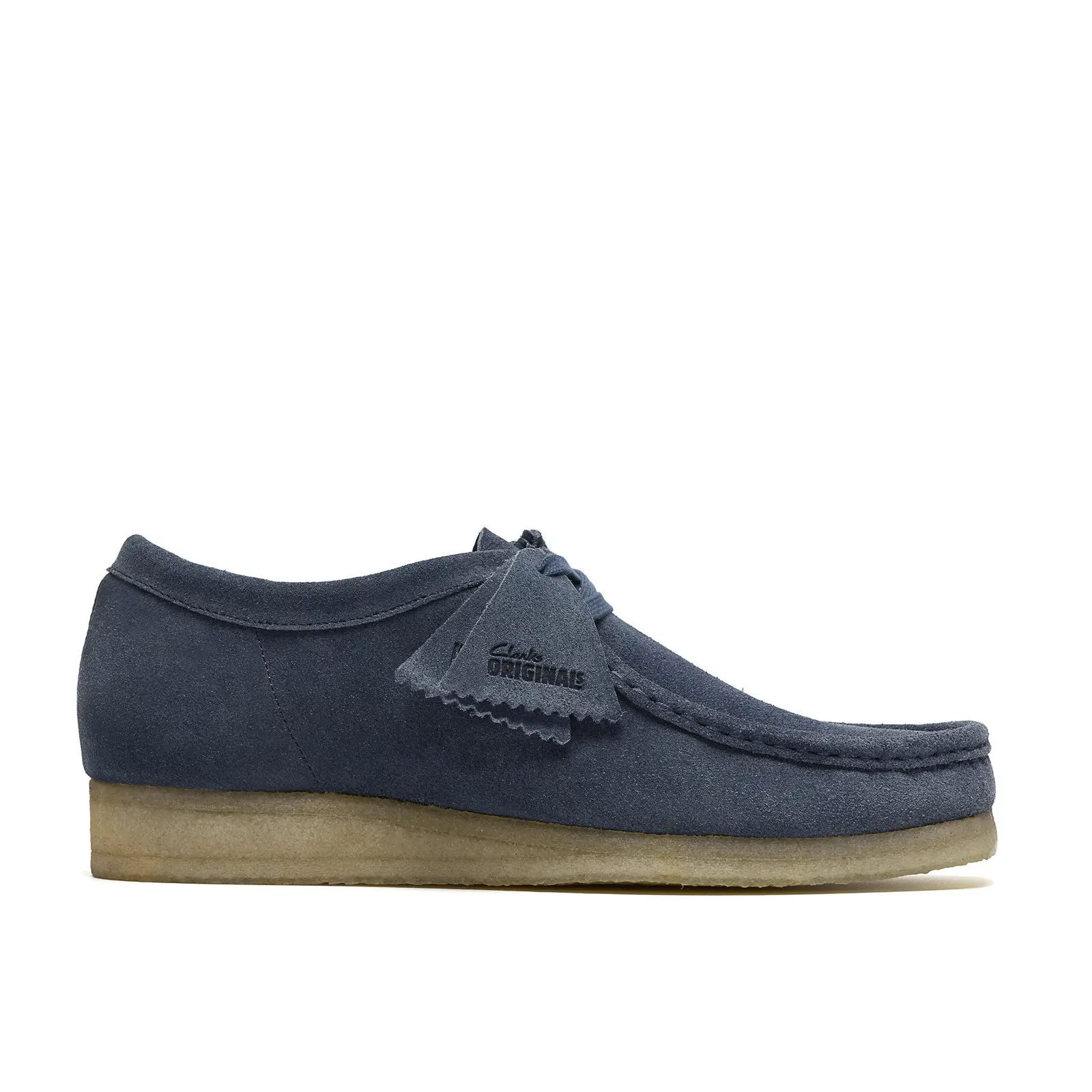Clarks Wallabee 26186773 Mens Blue Suede Oxfords & Lace Ups Casual Shoes