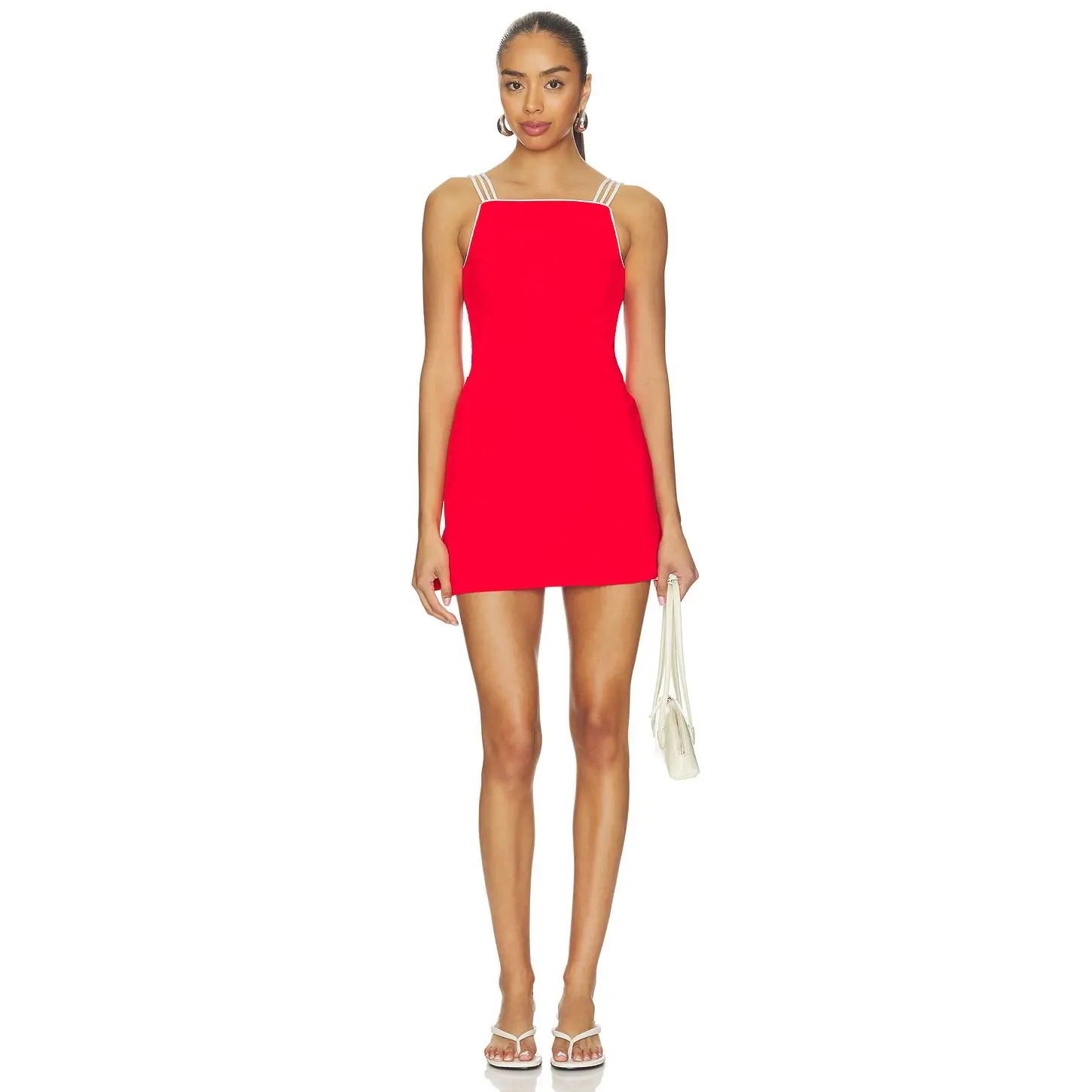 Amanda Uprichard Scout Romper in Crimson Ivory