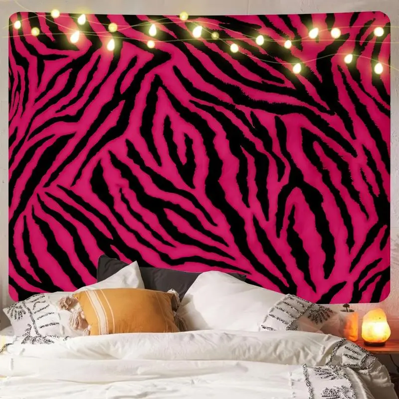 Boho Zebra Pattern Polyester Wall Tapestry - Durable Decorative Boho Chic Hanging Decor for Bedroom, Back to School Dorm Supplies, Durable Decorative Tapestry, Wall Tapestries