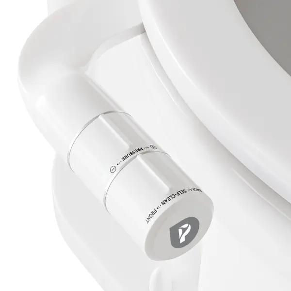 Bidet - Appliance | Pure For Men | Toilet Seat Attachment for Home | Dual Self-Cleaning Nozzle (Frontal & Rear Back), Non-Electric Sprayer, Adjustable Water Pressure | Easy to Use | Sleek & Minimalist Design | White
