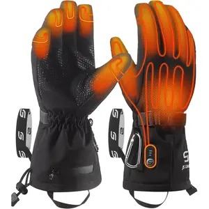 Heated Gloves for Men Women,HG-01 7.4V 3000mAh Rechargeable  Wind Water Proof with  Screen and Light-Off Design for Winter Ski Work