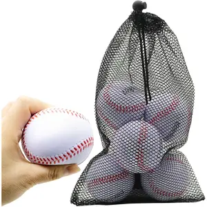 Soft Baseballs 6 Pack  Baseballs with Mesh Bag for Youth Teenager Players  Ball Soft Tballs Indoor Outdoor Play White