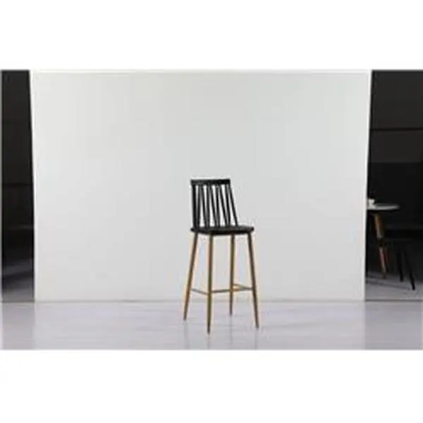 Commercial Seating Products RPP-Windsor-Bar-BK Minimalist Modern Windsor Bar Height Dining Bar Stool - Black