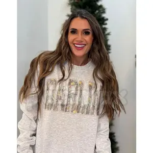 Retro Camo Western Darlin Sweatshirt | Country Distressed Cowboy Quote Shirt | Vintage Camouflage Western Jumper | Nashville Bachelorette Pullover | Oversized Western Graphic Crewneck 2172W
