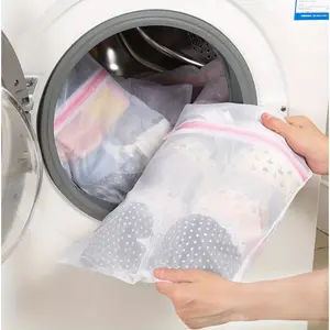 3pcs Fine Mesh Laundry Bag Washing Clothes Underwear Bra Wash Bag Mesh Bag Washing Machine Special