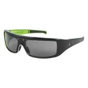 POPTICALS, POPGEAR, Polarized Sunglasses, Gloss Black/Green Crystal Frame, Gray Lens