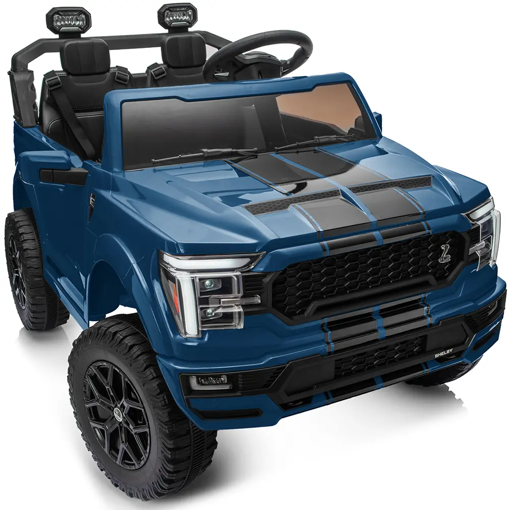 Hikiddo Licensed Ford Shelby F-150 2 Seater Ride on Car for Kids, 24V Electric Car Ride on Toy with Remote Control, 400W Motors