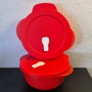 Set of 2 Red Microwave Food Containers