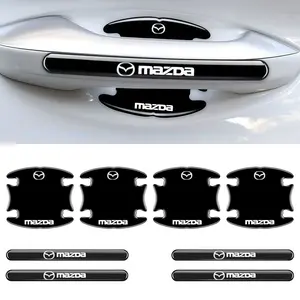 4/8pcs Car Door Handle Bowl Anti-collision Protective Stickers Side Decals Car Door Trim Sticker For Mazda 2 3 6 Axela Atenza CX-5 CX5 CX-3 CX-7 2017 2018 Auto Accessories