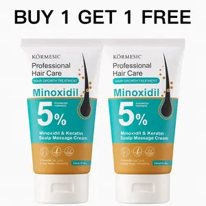 [BUY 1 GET 1 FREE]KÖRMESIC 5% Minoxidil Hair Growth Scalp Massage Cream with Keratin & Ginger for Men Women Prevents Loss Repairs Follicles Promotes Fast Regrowth Strengthens Roots Buy 1 Get 1 Free#SummerVibes