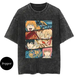 Chainsaw Man Demonic Gang Vintage T-Shirt, Chainsaw Man, Anime Shirt, Vintage T-Shirt, Unisex Cotton Crewneck T-Shirt Menswear Womenswear Underwear Streetwear Top