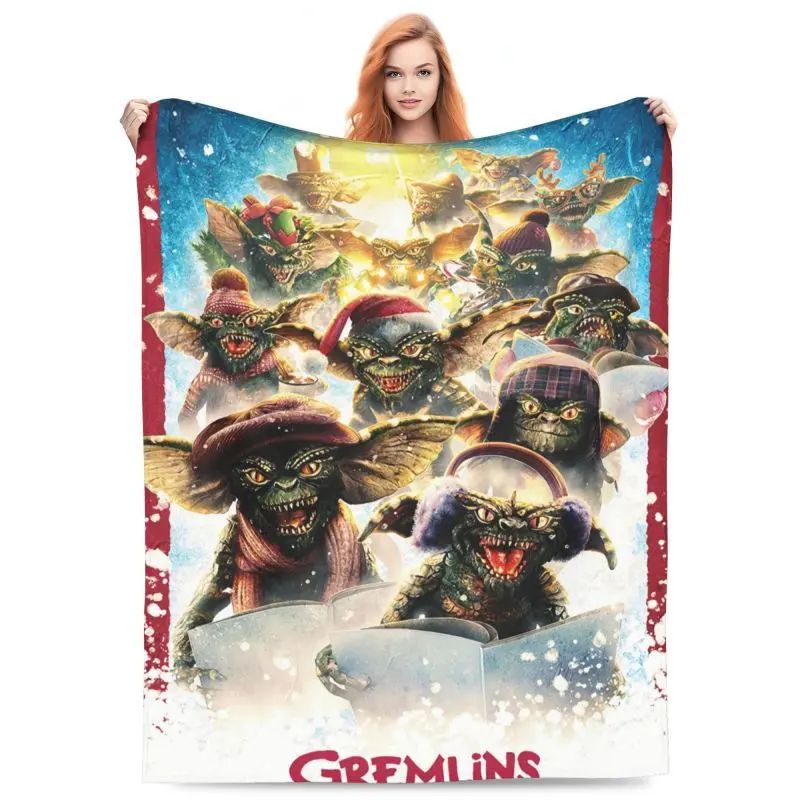 Gremlins blanket - modern style, comfortable for all seasons, machine washable, soft and warm, suitable for sofas and beds, perfect gift