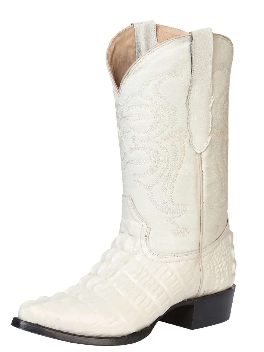 Men’s Western Boot Caiman Tail Print Boots