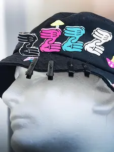 Zeds Dead Inspired Sprout Clip for Men Women EDM Dubstep Music Festival Rave Outfit Accessories 3D Printed Enamel Clear Coated Quirky Edgy Touch