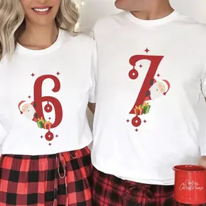 [Couple Shirt] 6 7 Shirts, Couples Christmas, Funny Matching Shirt,, Christmas Couple Shirt Cute Cozy Gift for Her And Him, Full Size, Full Color