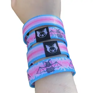 Transfeminine Bat Bracelet - Transfem Pride Elastic Wristband Trans Pride Transgender jewelry (only one included)