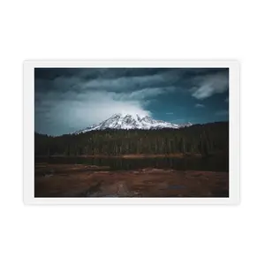 Mountain Forest Poster, Nature Wall Art Print, Landscape Home Decor, Scenic Dorm Room Poster, Art Print, Rustic