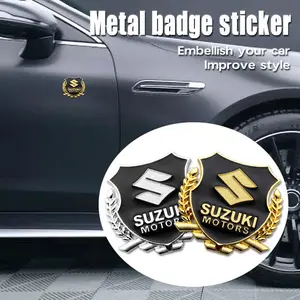 2 Piece Set 3D Car Body Tailgate Stickers Badges Emblems Decals Accessories for Suzuki S-Cross Kaiser Kizashi Baleno Grand Spacia Jimny Ignis