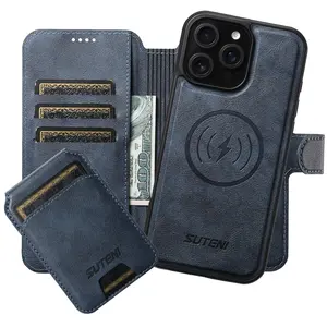 Three-In-One Detachable Magnetic Wallet Stand, Flip Cover and Magnetic Buckle, Compatible with iPhone 17 Pro Max, 17 Air, 16, 15, 14, 13 Pro Max