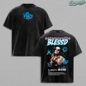 Rapper Blessd SI SABE Album 2026 Music T-Shirt, Vintage Washed Oversized Graphic T Shirt, Latin Rap Music Streetwear Tee, El Bendito Aesthetic, Soft Cotton Casual Unisex Top, Men Women Wear, Gift for Music Fans VPA