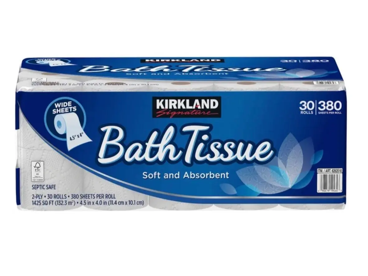 Kirkland Signature Bath Tissue, 2-Ply, 380 Sheets, 30 Rolls