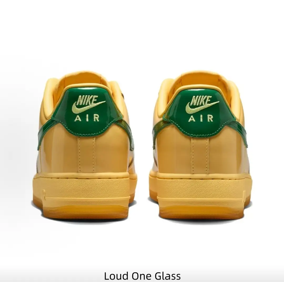 Light Mustard Dual Tone Green Detail Low Cut Leather Skate Shoes Round Toe Retro Monotone Gum Sole Streetwear Footwear