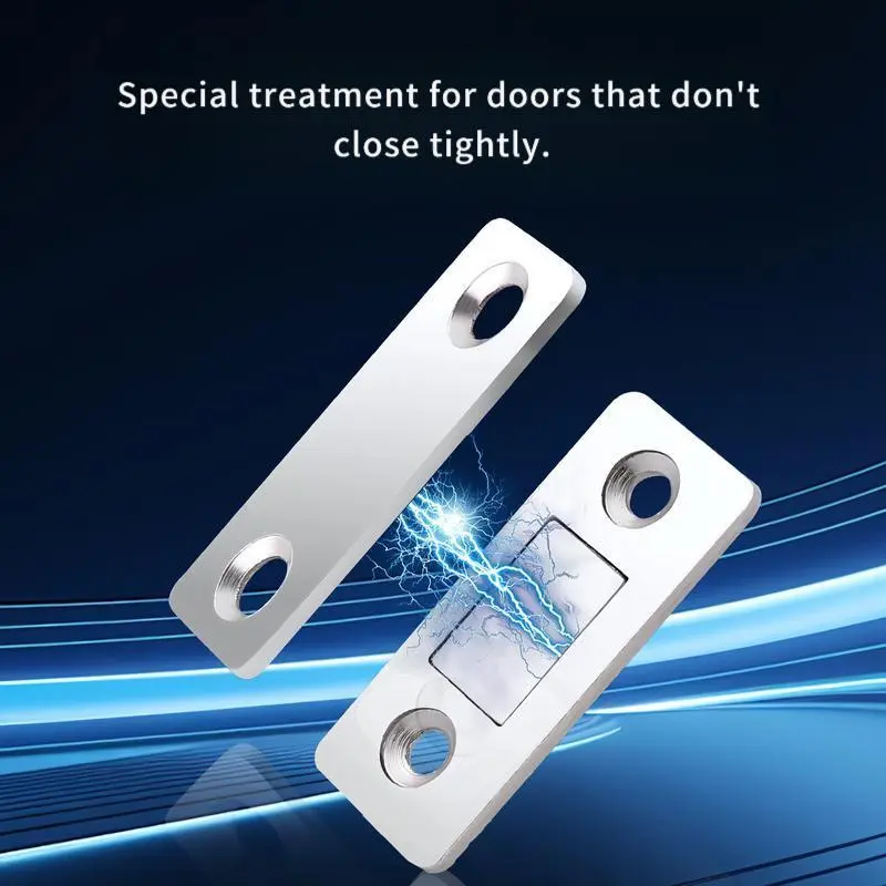 7-piece ultra-thin invisible magnetic cabinet closure set, 7 different suction force models, strong magnetic cabinet door closer, universal for wardrobes/cabinets and drawers, includes screws and adhesive backing pads