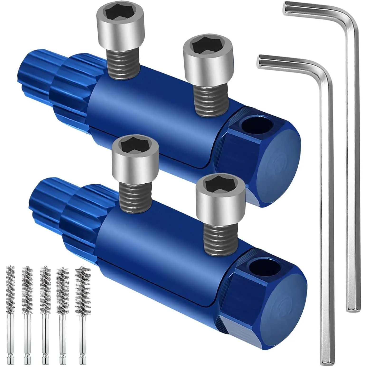 Broken Bolt Extractor Kit Broken Pipe Extractor Tool Set – Stripped Screw & Faucet Removal Tool, Easy Out Pipe Extractor For 1/2 & 3/4 Damaged Water Pipes, High-Carbon Steel (1 Set