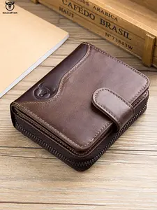 Men's Business Minimalist Leather Short Wallet,  Casual Trendy Bifold Wallet with Multiple Card Slots, Simple Style for Daily Use As Gift for Men, Fashionable Card Holder