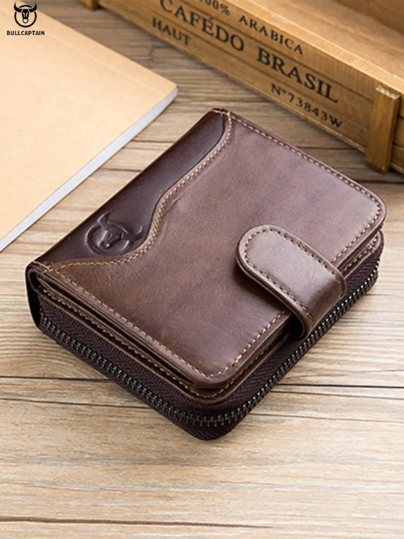 Men's Business Minimalist Leather Short Wallet, Casual Trendy Bifold Wallet with Multiple Card Slots, Simple Style Card Holder for Daily Use As Gift