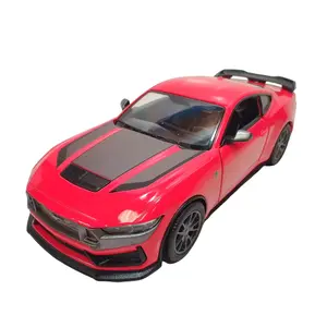 KINSMART 2024 Ford Mustang Dark Horse 1/38 Scale Die Cast Metal Toy Car with Pull Back Action Openable Doors Red Officially Licensed 5 Inches Length
