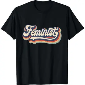 Feminist Retro 70s Vintage Rainbow - Feminism Gift T-Shirt