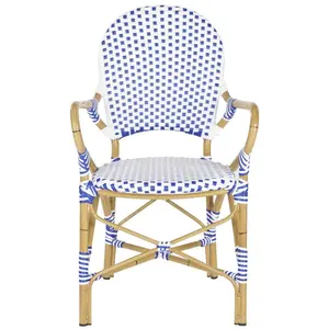 Blue and White Stacking Bistro Armchair