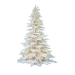 Vickerman 7.5' Flocked White Spruce Artificial ChristmasTreePW