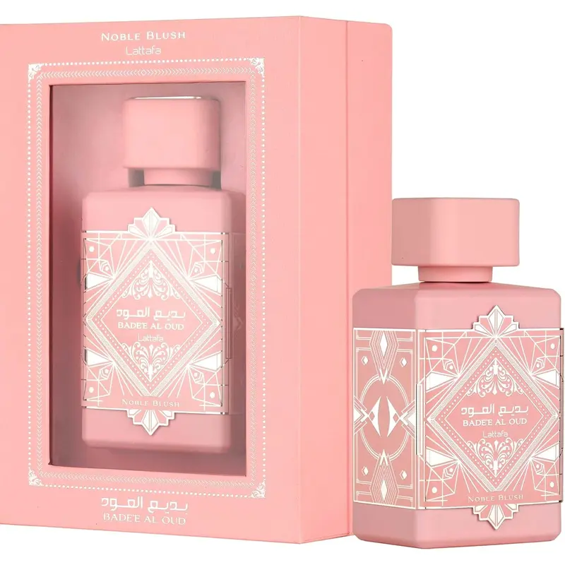 Lattafa Bade’e Al Oud Noble Blush Eau de Parfum Spray, 3.4 Ounce Floral Woody Amber Fragrance