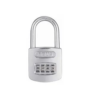 ABUS 160/50HB50 C Steel-Chrome 4-Dial Resettable Combination Security Lock, 2" Shackle Padlock, Combination Lock