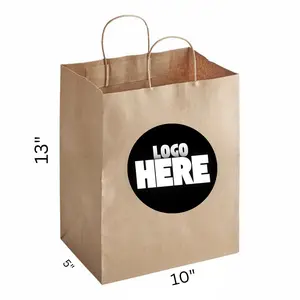 10" x 5" x 13" Natural Kraft Paper Bag