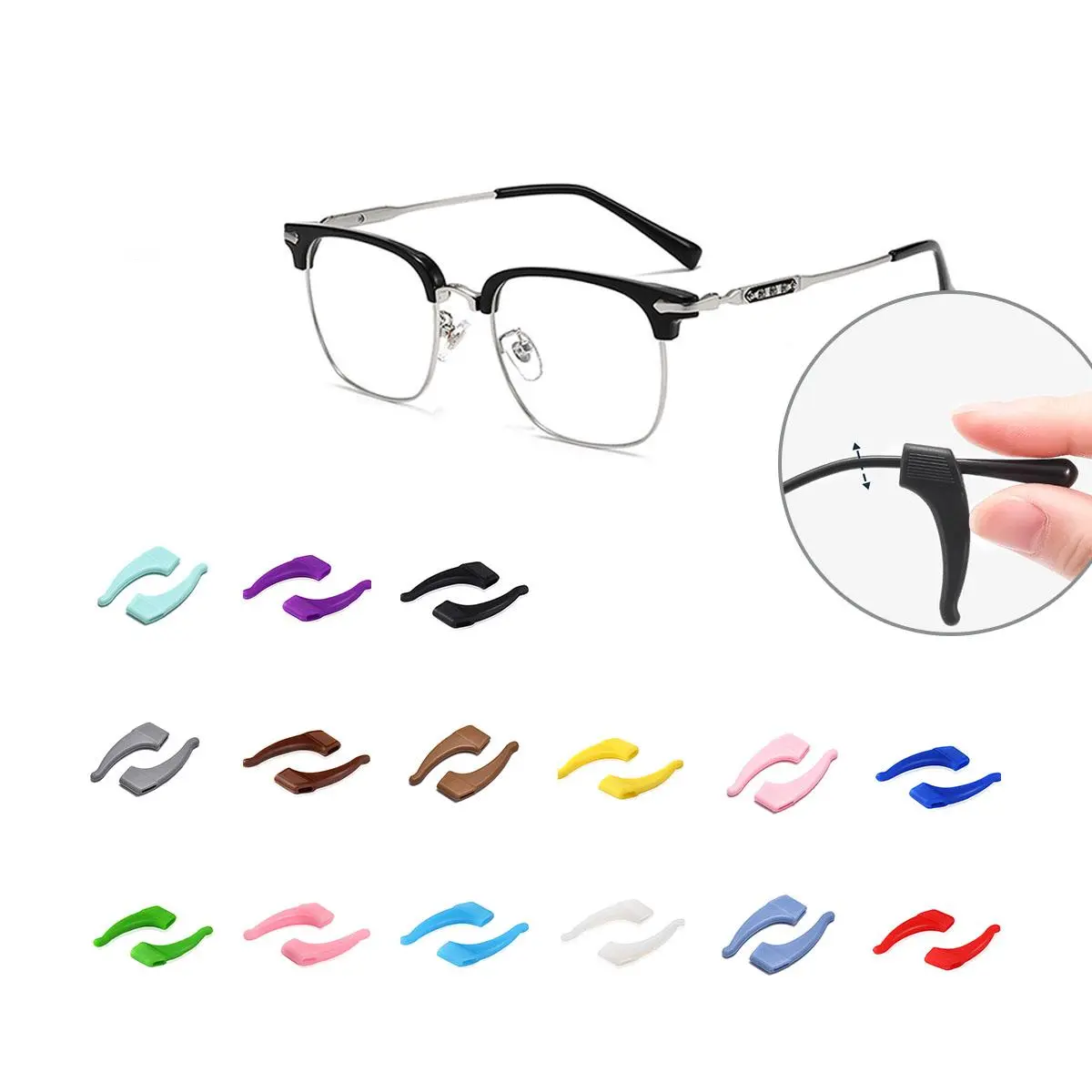 15 Pairs Glasses Anti-slip Cover Anti-dropping Artifact