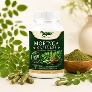 Regeskr Moringa Capsules 1200mg - Vegan Superfood for Daily Wellness - 90 Ct