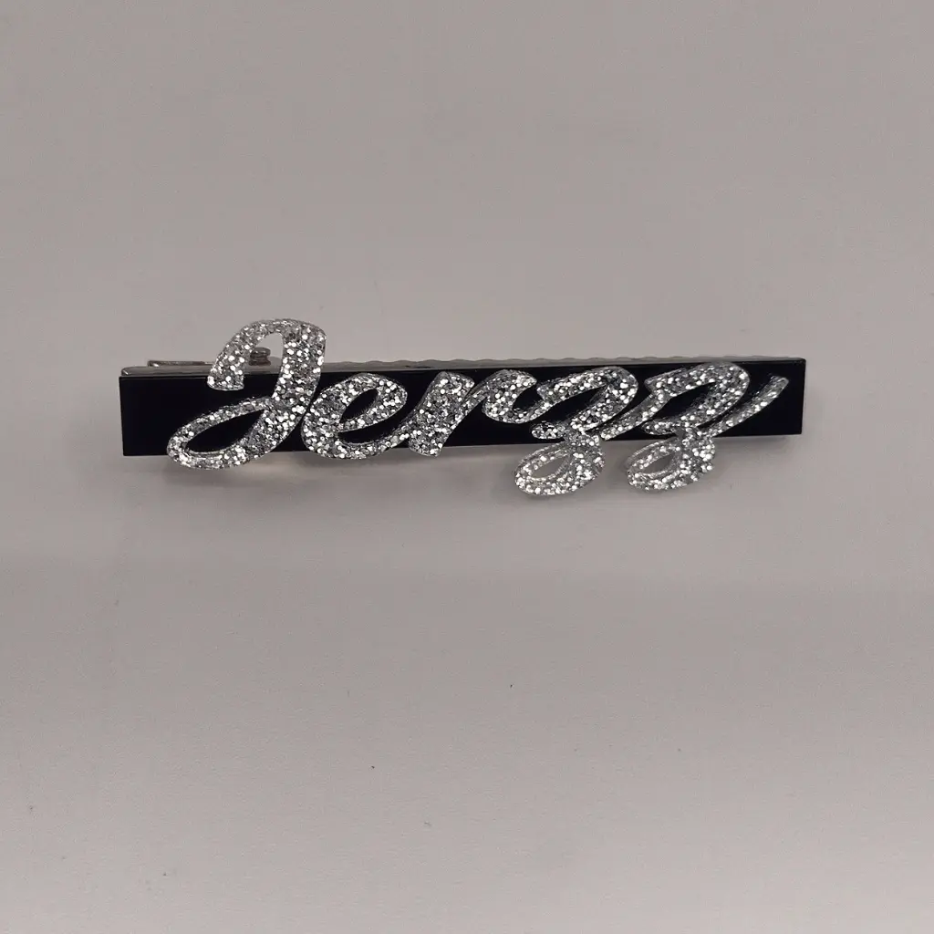 Personalized Name Hair Clips – Custom Hair Accessories with Diamond Look, Choose Background Color, Cute Gift for Girls, Toddlers, Teens, Women, Birthdays & Parties