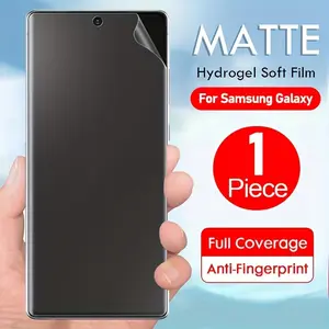 1 pc Matte Hydrogel Film Full Cover Screen Protector For Samsung Galaxy S26 S25 Ultra S25 FE Edge S24 S23 S22 Ultra S21 S20 Ultra Plus FE Anti-Glare Soft TPU Screen Protector, High Sensitivity Protective Film (Not Tempered Glass)