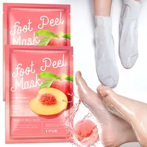 Peach & Honey Foot Peel Mask, Moisturizing Exfoliating Foot Mask, 2/4 Pairs Callus Remover Foot Mask, Foot Care Mask for Dry, Cracked Feet, Callus