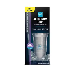 10 Count Ball 20 oz. Aluminum Ultimate Cold-Drink Cups Drinkware Stylish