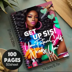 Hardcover planner Inspirational Spiral Notebook "Stand Up Sister" Motivational Design With Vivid Illustrations 100 Pages Perfect Gift For Friends Coworkers School & Office Supplies Self-Reflection Journal Quirky Cover Sturdy Binding plan 2026