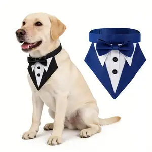 Formal Suit Dog Scarf Bow Tie, Perfect for Weddings Birthdays Parties, Pet Costume Decoration, New Year Gift, Stylish Pet Accessories