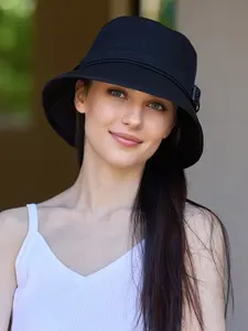 Women's Minimalist Solid Color Bucket Hat, Casual Sun Protection Cap for Women & Girls, Fashion Accessories for Daily Wear
